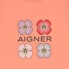 Girls Pink Flower Logo Dress, 1, hi-res