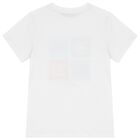Boys White Logo T-Shirt, 1, hi-res