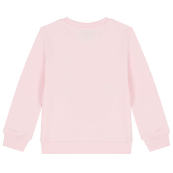 Girls Pale Pink Tiger Logo Sweatshirt