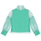 طقم تنورة بنات بشعار تيدى باللون البنفسجى و الأخضر, 1, hi-res