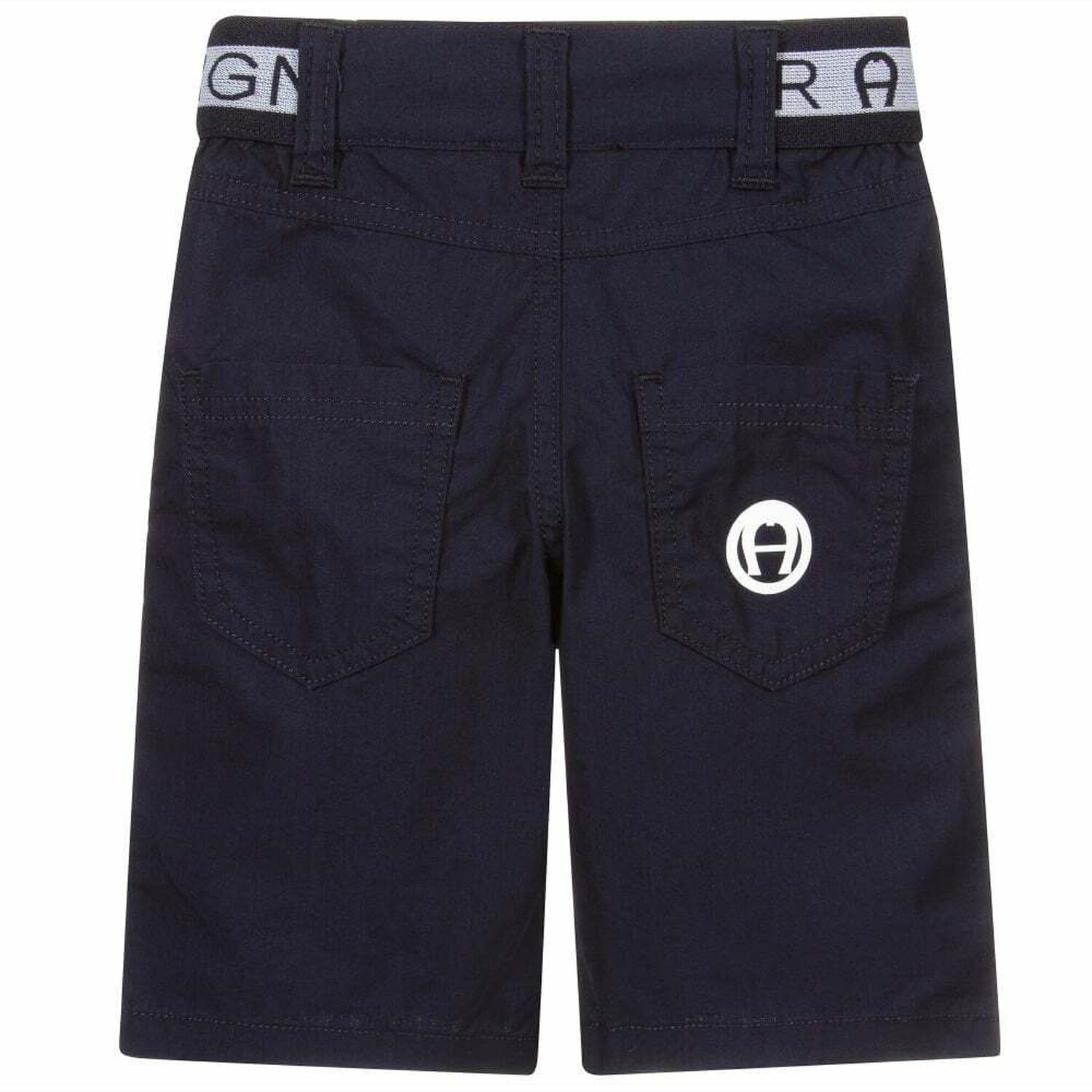 Boys Navy Blue Logo Shorts, 1, hi-res image number null