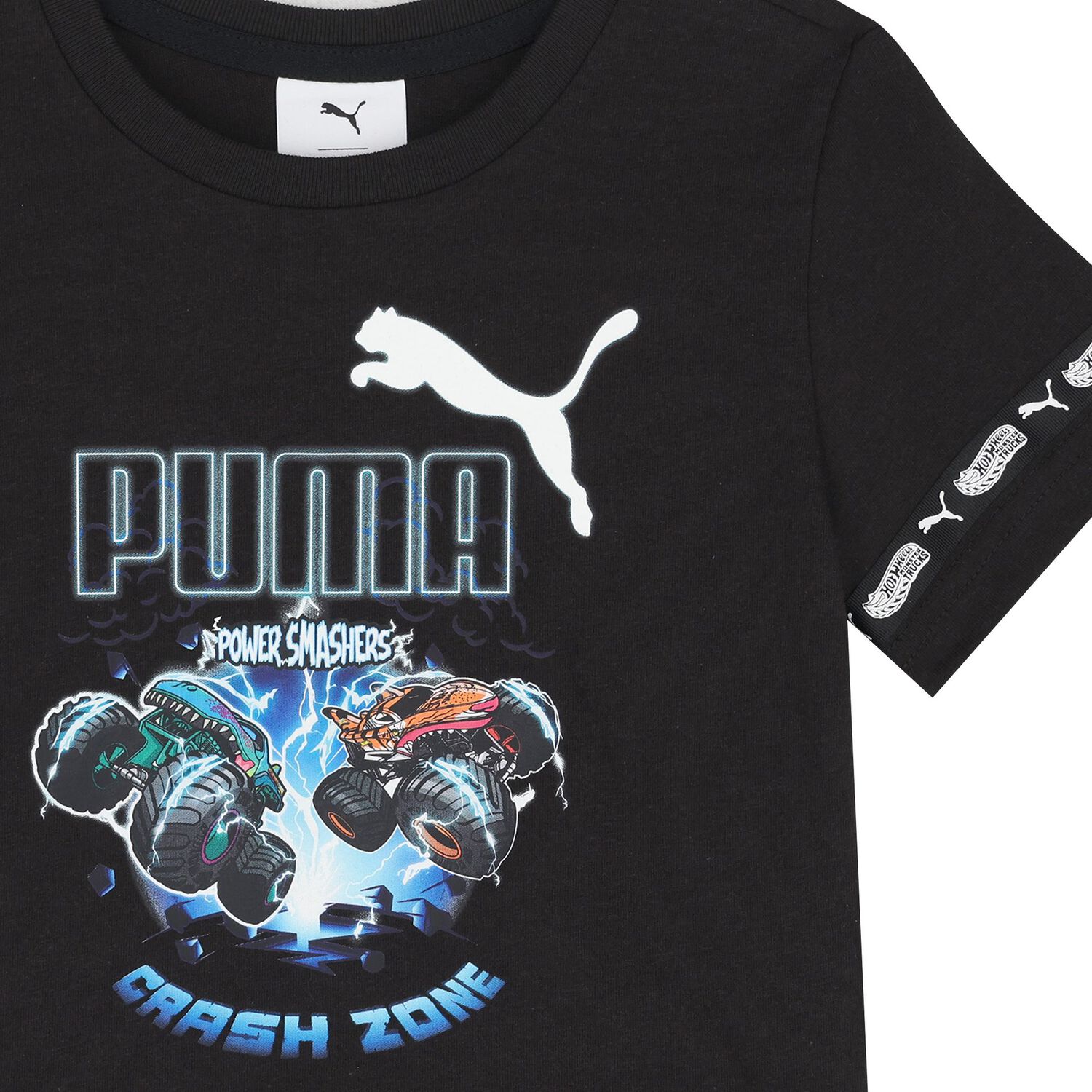 تي شيرت هوت ويلز أسود للأولاد برسومات جرافيكية, 1, hi-res