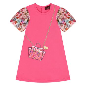Younger Girls Pink Crossbody Bag Dress