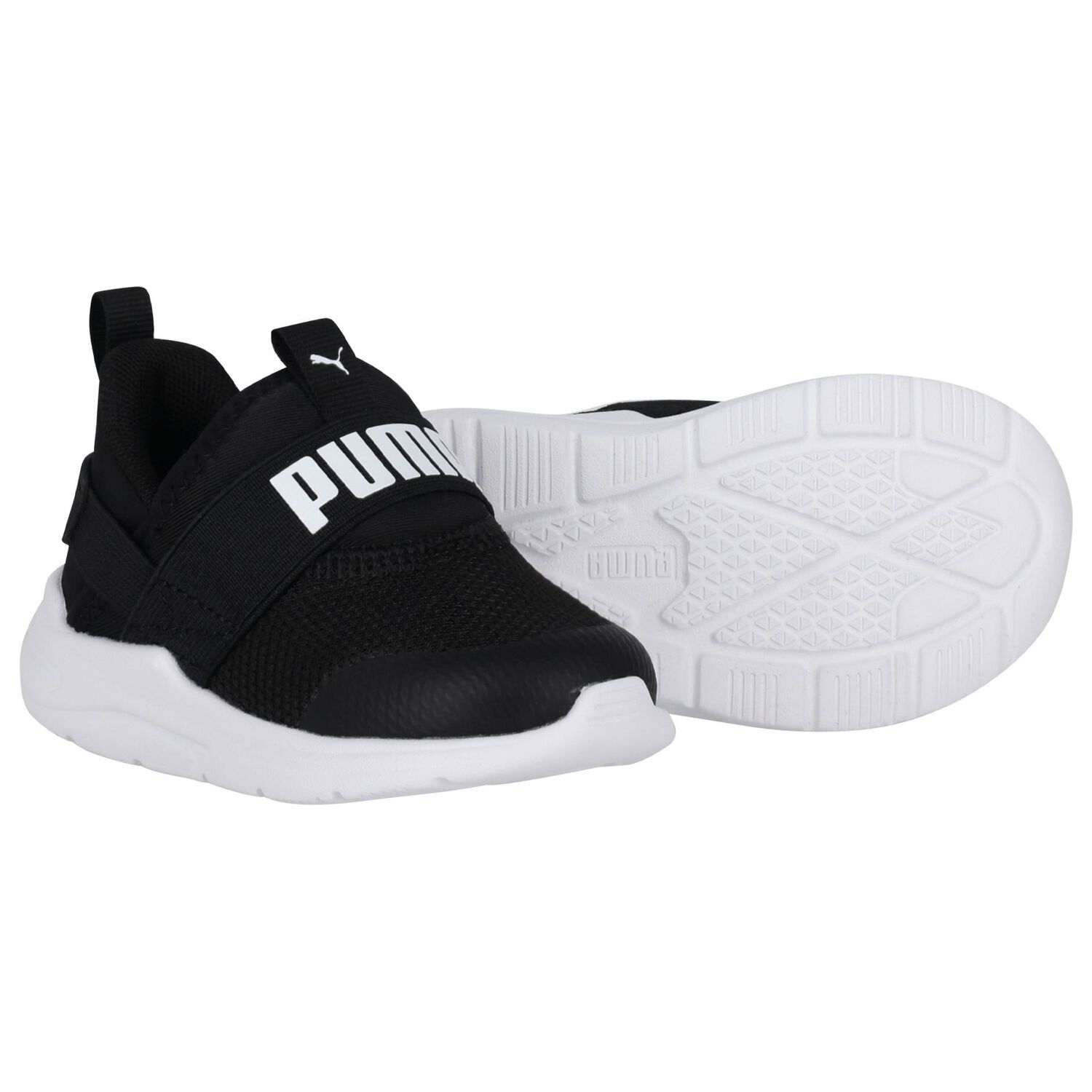 حذاء رياضي أسود ناعم سلكي من سليب تيك 2, 1, hi-res