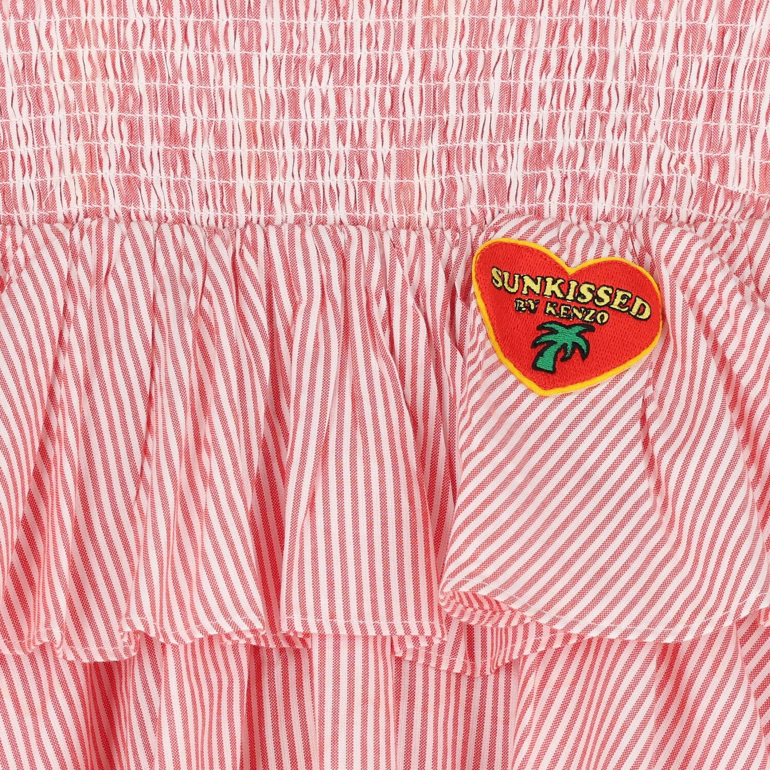 Girls Red & White Striped Skirt, 1, hi-res