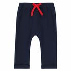 Younger Boys Ivory Top & Blue Trousers Set, 1, hi-res