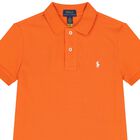 Boys Orange Logo Polo Shirt, 1, hi-res