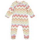 Multi-Coloured Zig Zag Babygrow, 2, hi-res