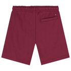 Boys Burgundy Logo Shorts, 2, hi-res