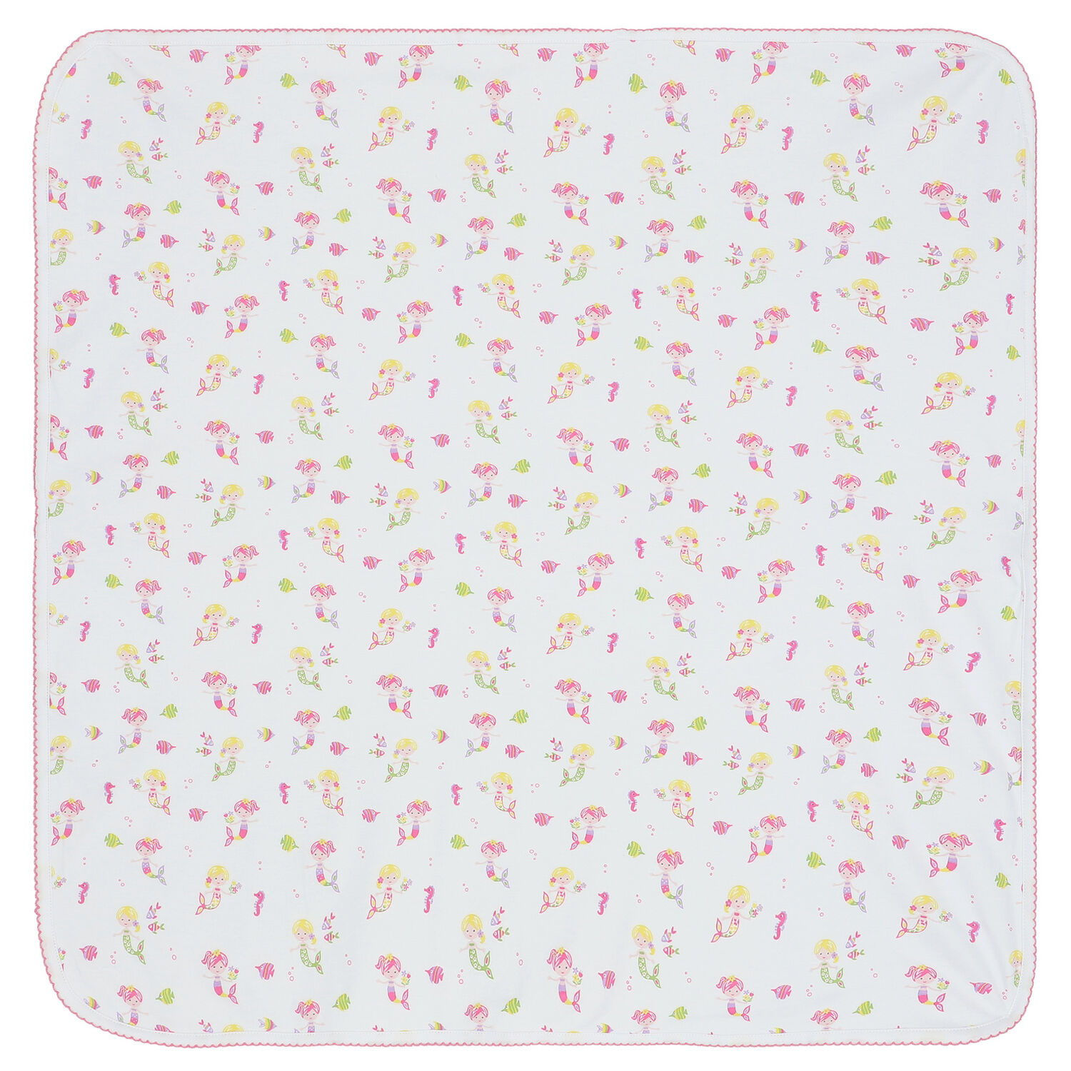 Baby Girls White Mermaids Blanket, 1, hi-res