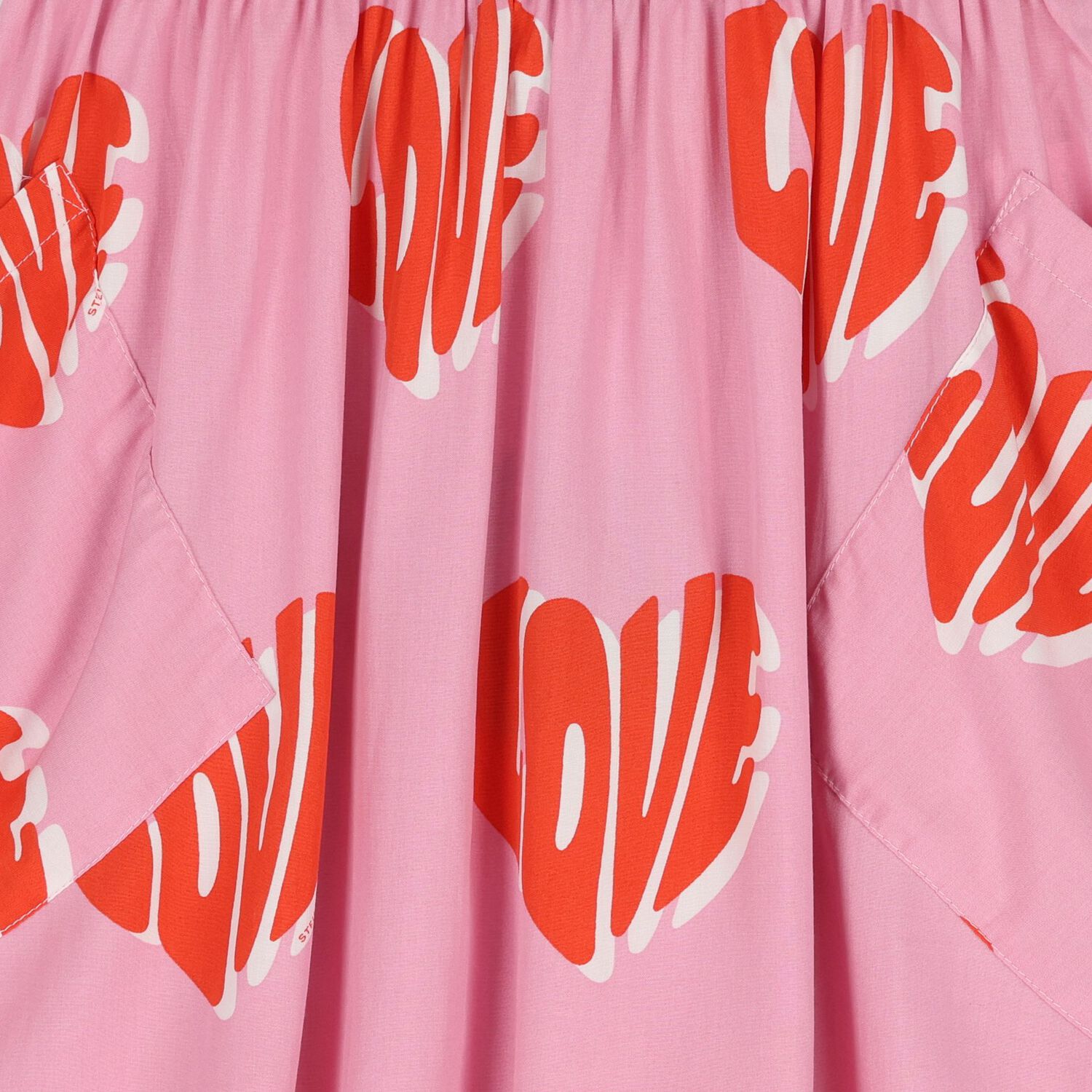 Girls Pink Heart Skirt, 1, hi-res