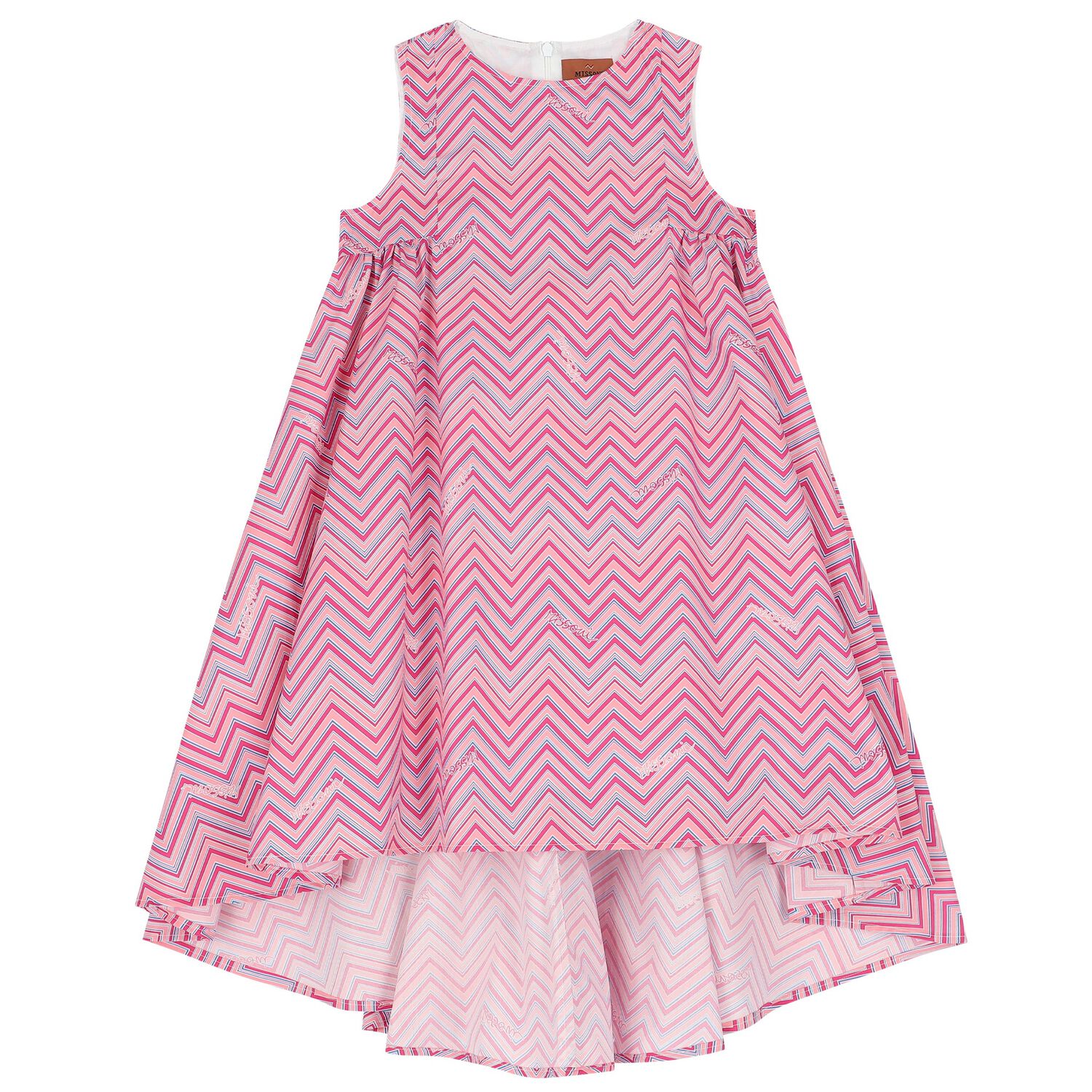 Girls Pink Zigzag Dress, 1, hi-res image number null