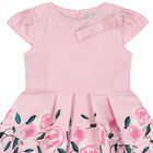 Girls Pink Floral Dress, 1, hi-res