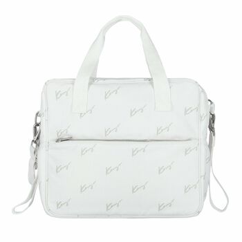 White & Grey Logo Baby Changing Bag