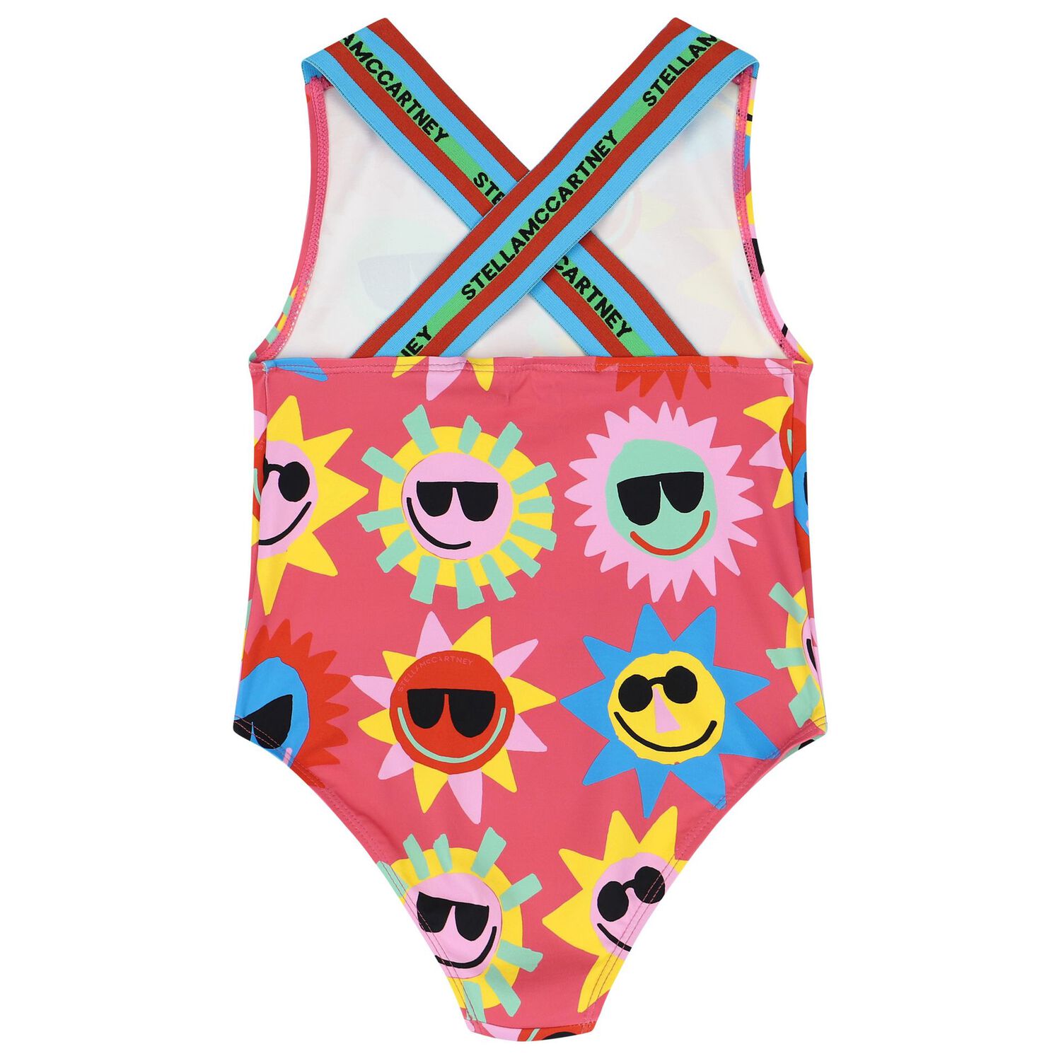 Girls Pink Sun Swimsuit, 1, hi-res