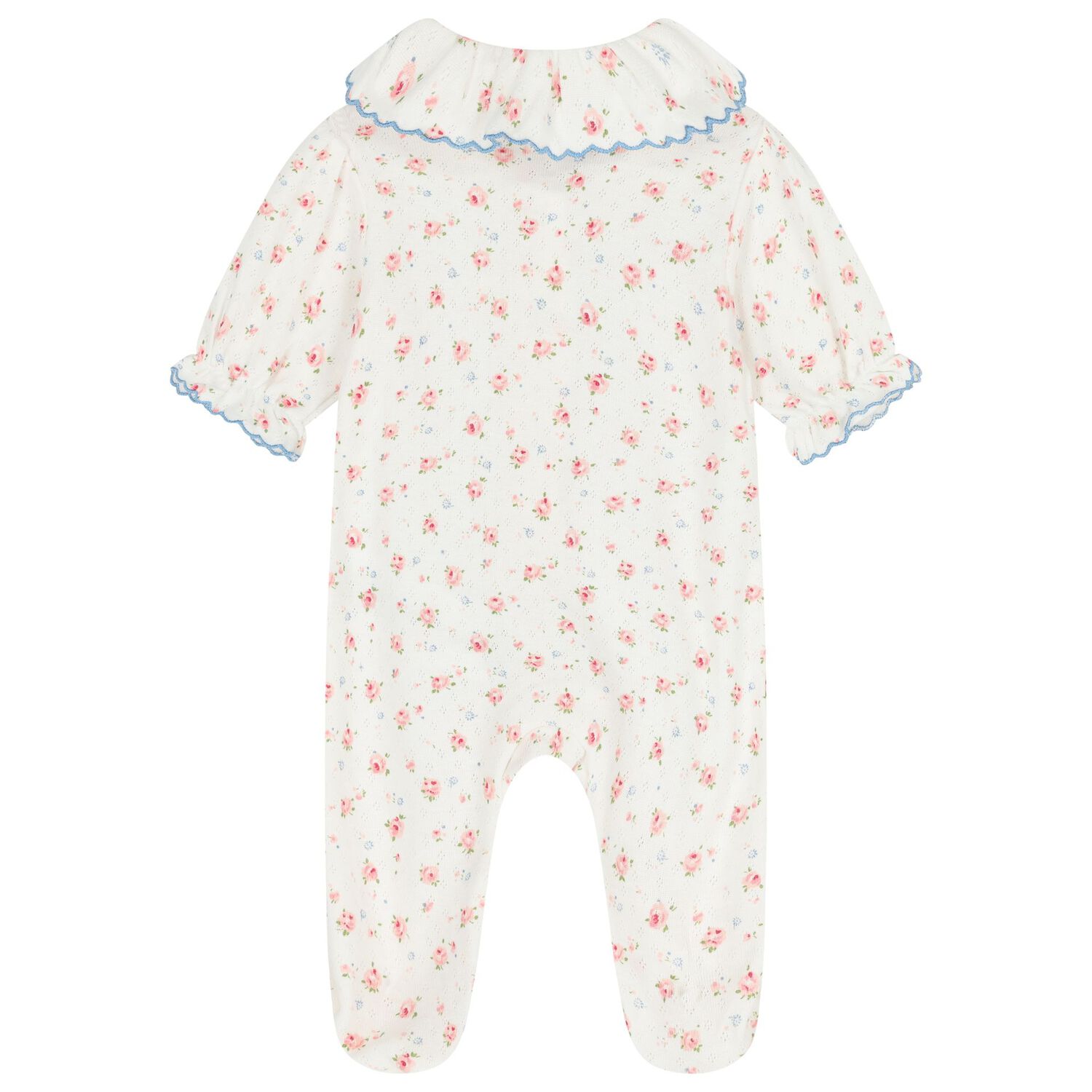 Baby Girls Ivory Floral Babygrow, 1, hi-res