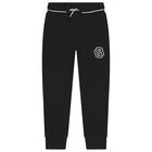 Boys Black Logo Joggers, 1, hi-res