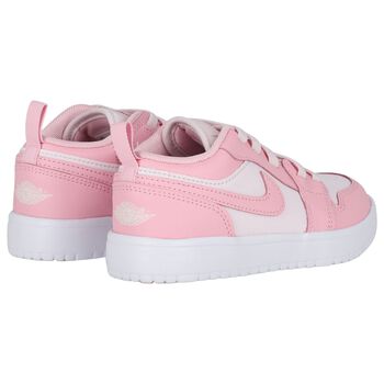 Girls Pink & White Air Jordan 1 Low Alt Trainers