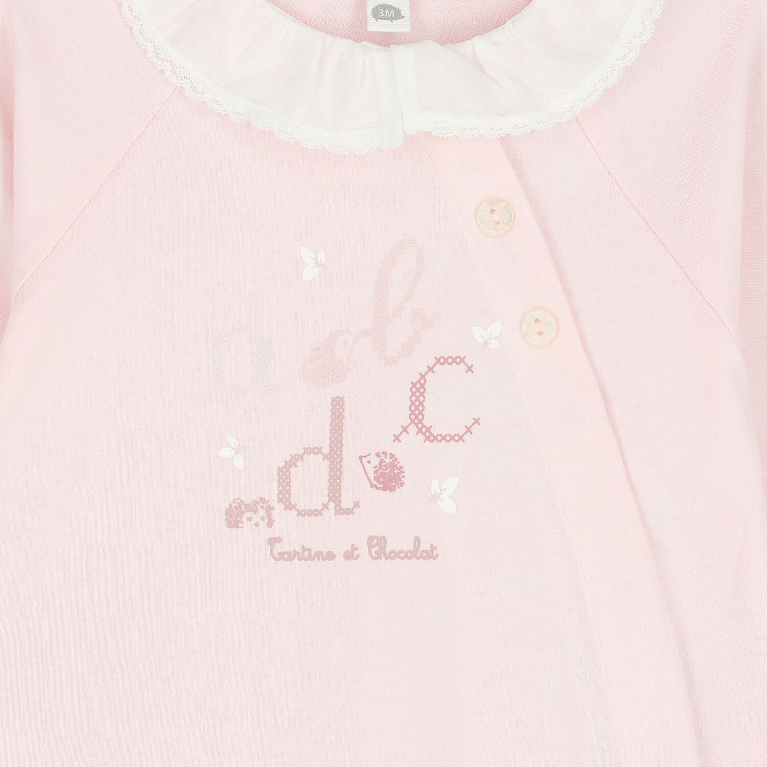 Baby Girls Pink Logo Babygrow, 2, hi-res