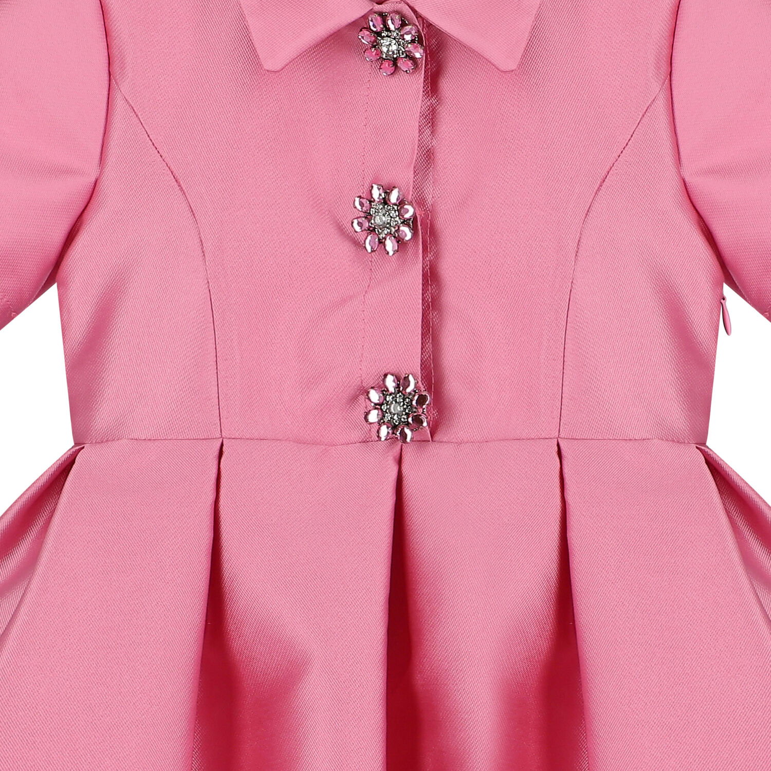 Girls Pink Satin Dress, 1, hi-res