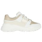 Girls Mini Me White Logo Trainers, 1, hi-res