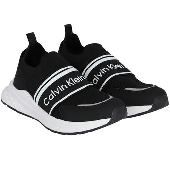Black & White Logo Trainers