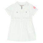 Younger Girls White Logo Dress, 1, hi-res