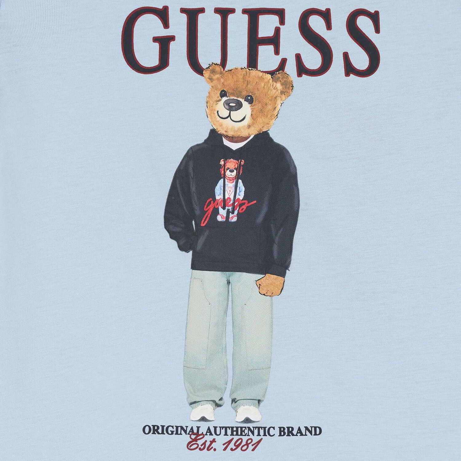 Boys Blue Teddy Bear Logo T-Shirt, 4, hi-res