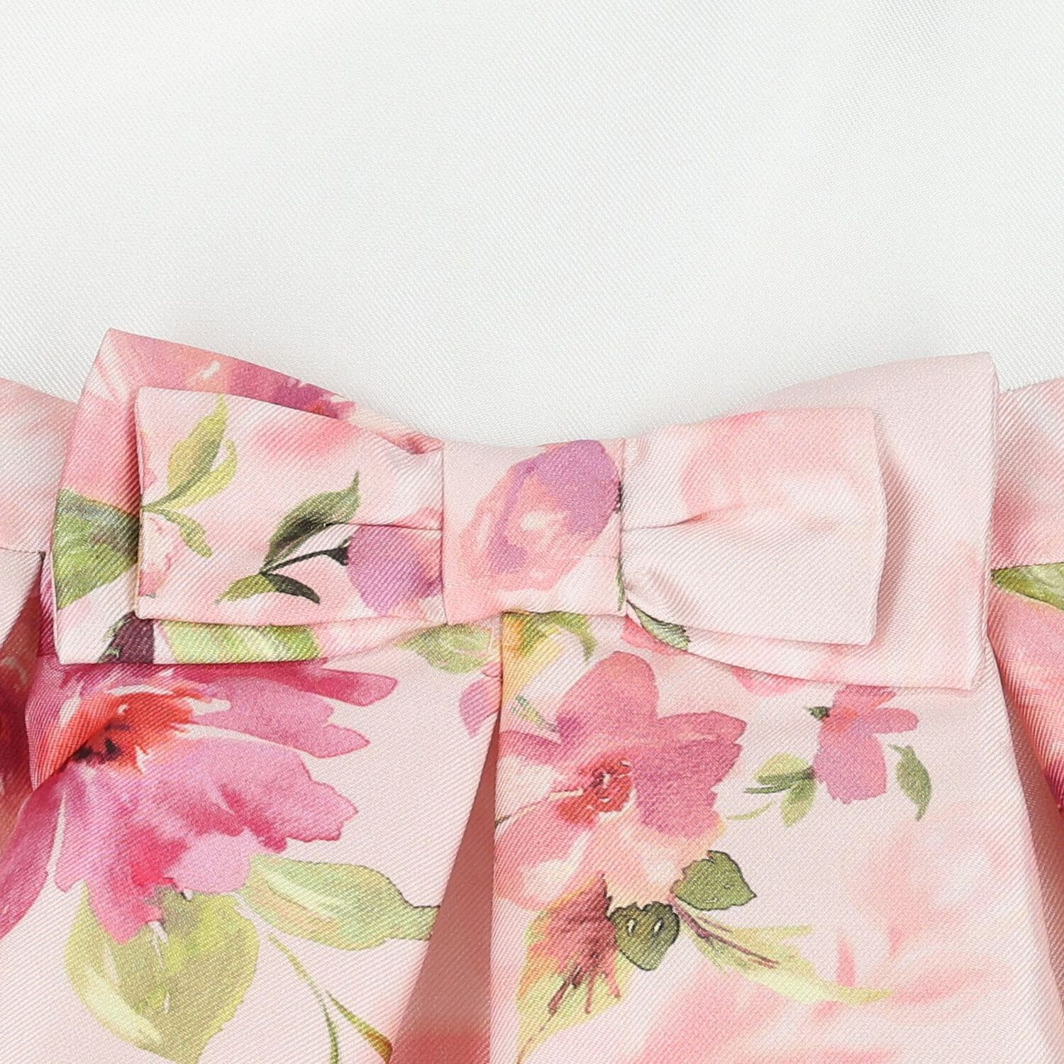 فستان ساتان زهري باللونين الأبيض والوردي للبنات  , 1, hi-res