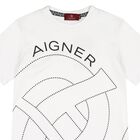 Boys White Logo T-Shirt, 1, hi-res