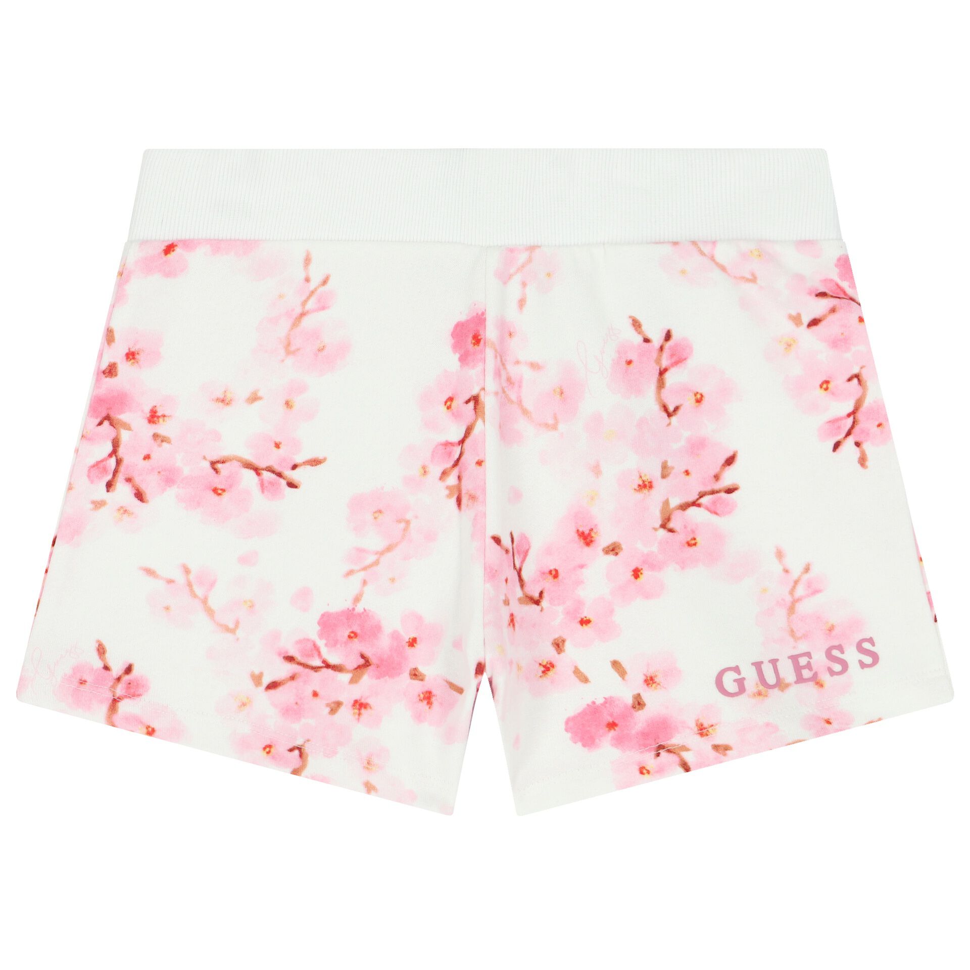Guess Girls White Cherry Blossom Shorts Junior Couture UAE