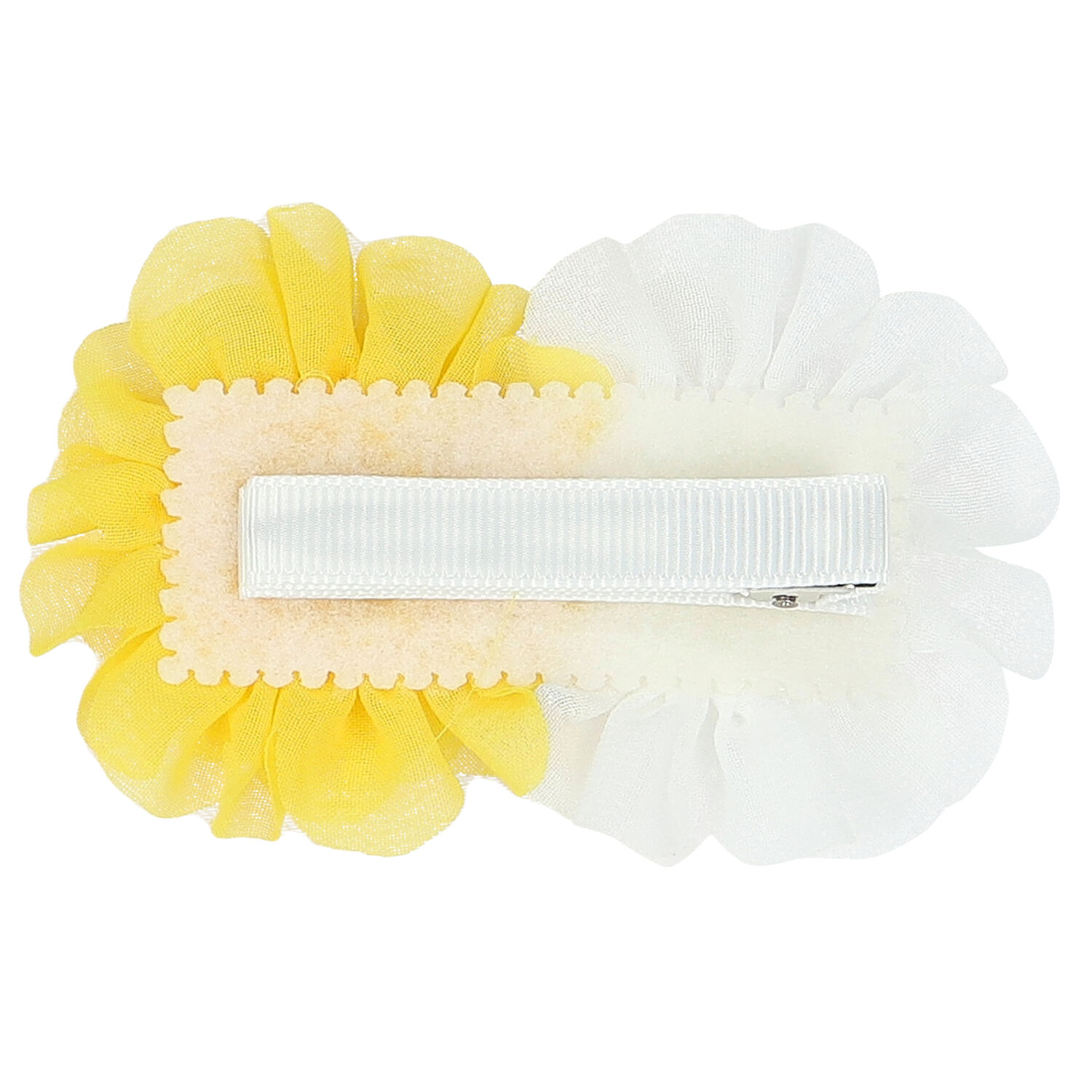 Girls White & Yellow Flower Hair Clip, 3, hi-res image number null