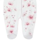 Baby Girls White & Pink Floral Babygrow Set, 1, hi-res