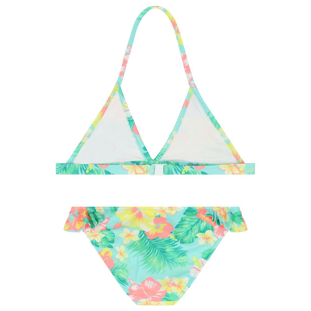 Sunuva Girls Aqua & Green Floral Bikini Junior Couture UAE