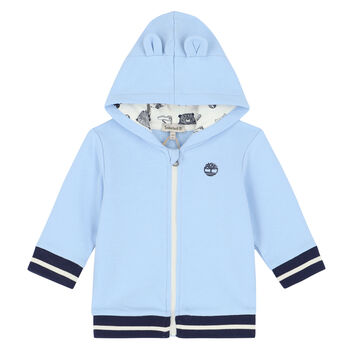 Baby Boys Blue Logo Zip Up Top