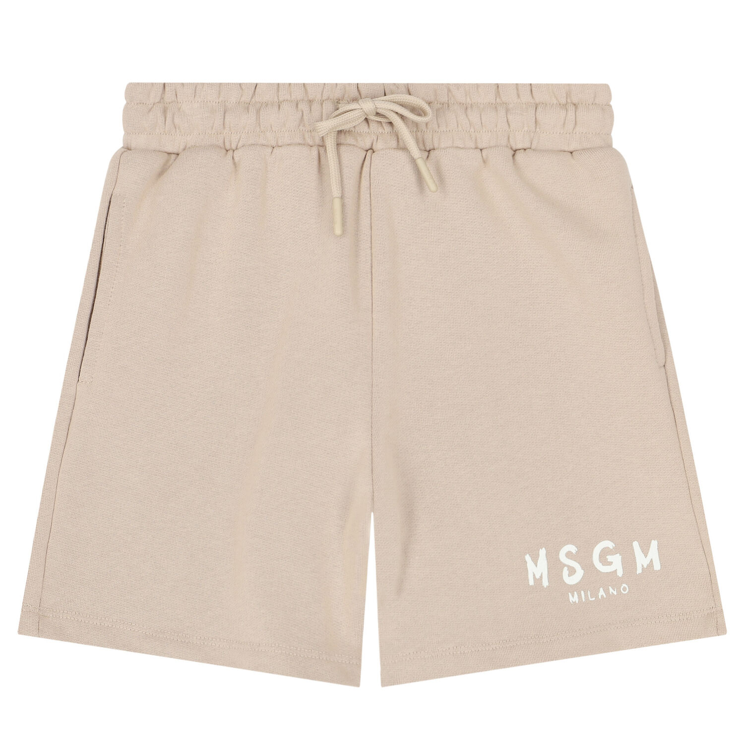 Boys Beige Logo Shorts, 1, hi-res image number null
