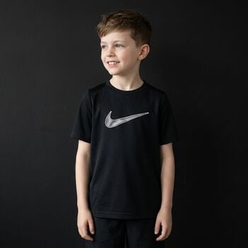Boys Black Logo Dri-Fit T-Shirt