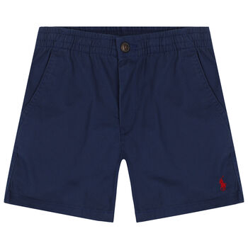 Boys Navy Logo Shorts