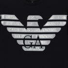 سويت شيرت بالشعار باللون الكحلي للأولاد, 1, hi-res