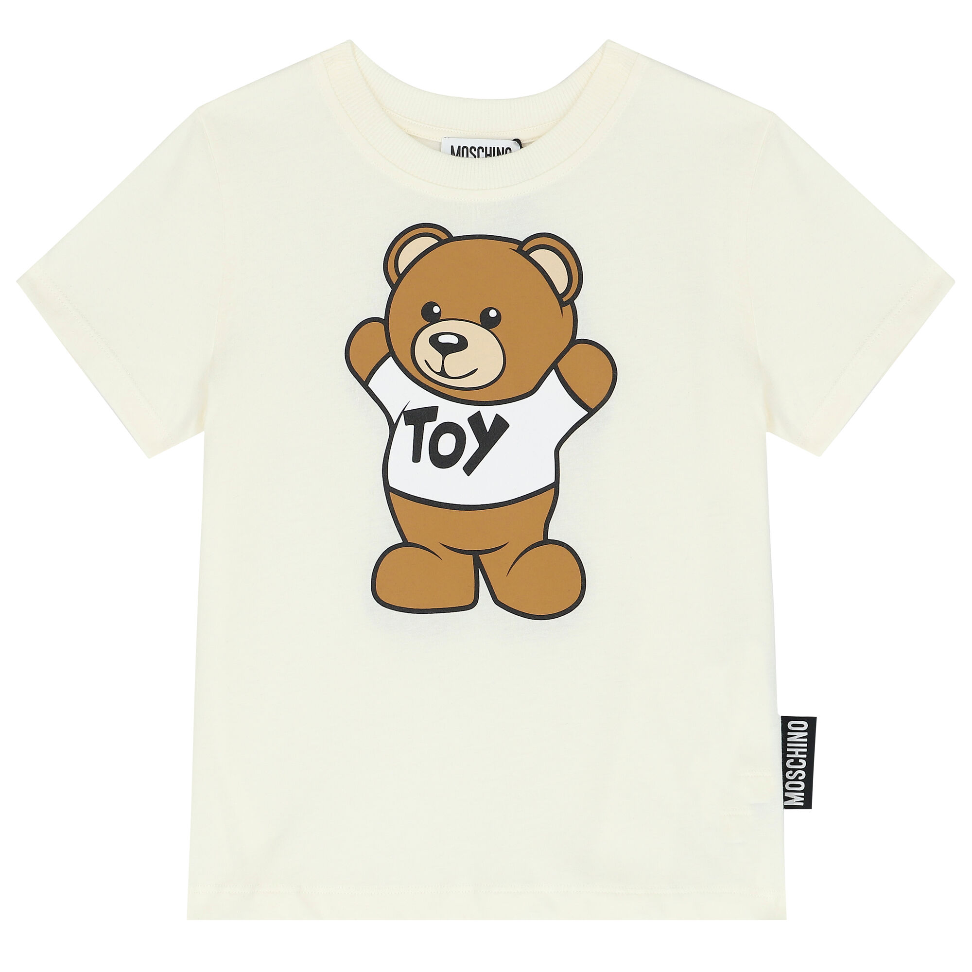Moschino Ivory Teddy Bear Logo T Shirt Junior Couture UAE