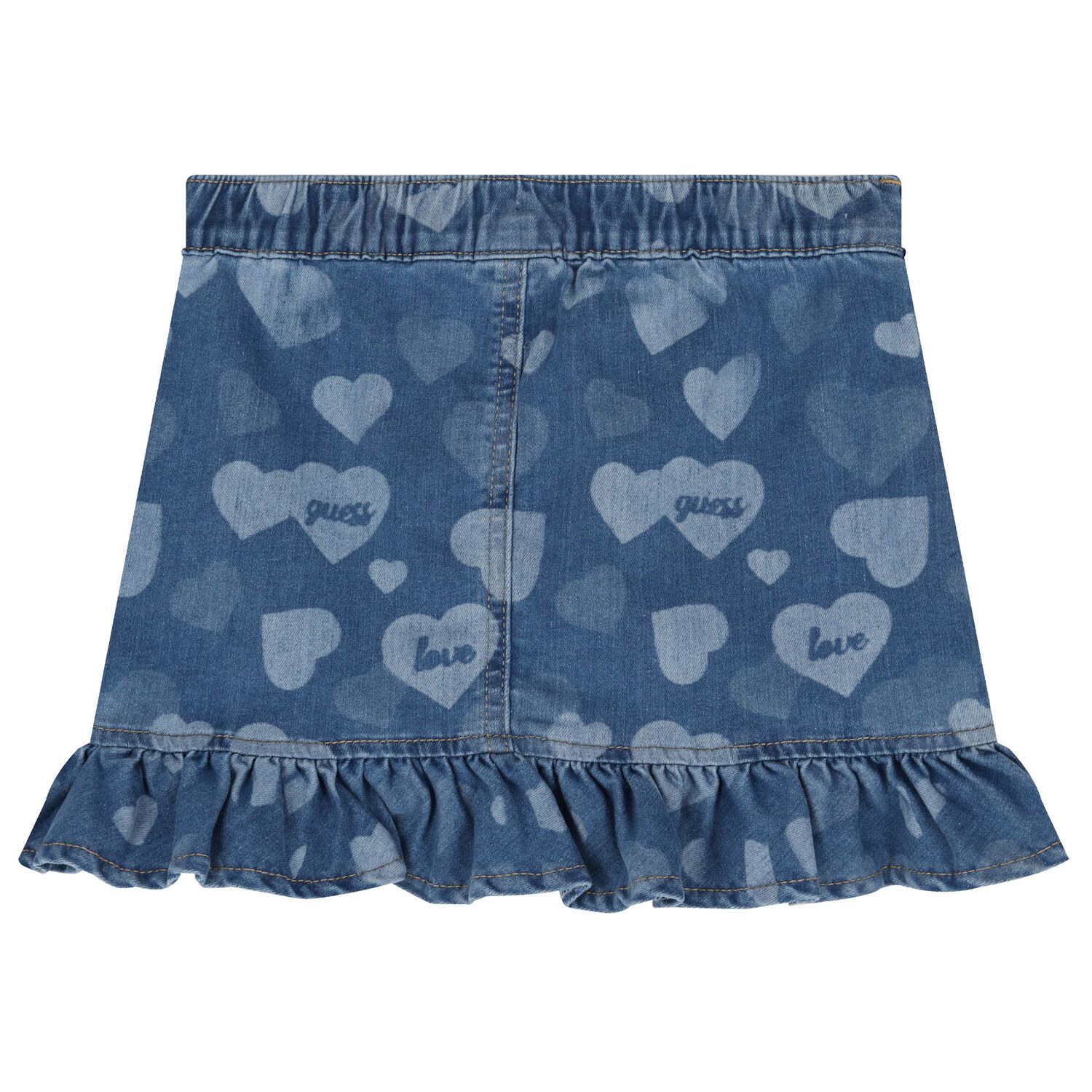 Girls Blue Logo Denim Skirt, 1, hi-res image number null