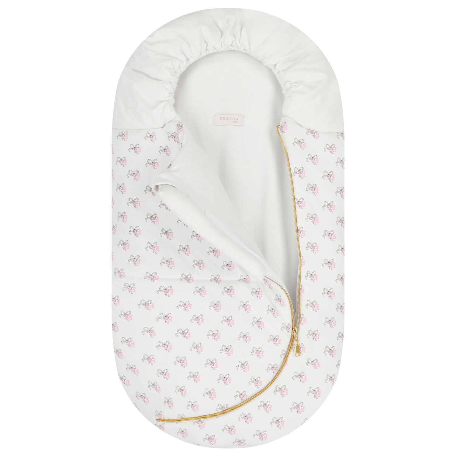 مدس للبنات بالشعار بفيونكه باللون الابيض , 1, hi-res