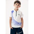 Boys White Logo Polo Shirt, 1, hi-res