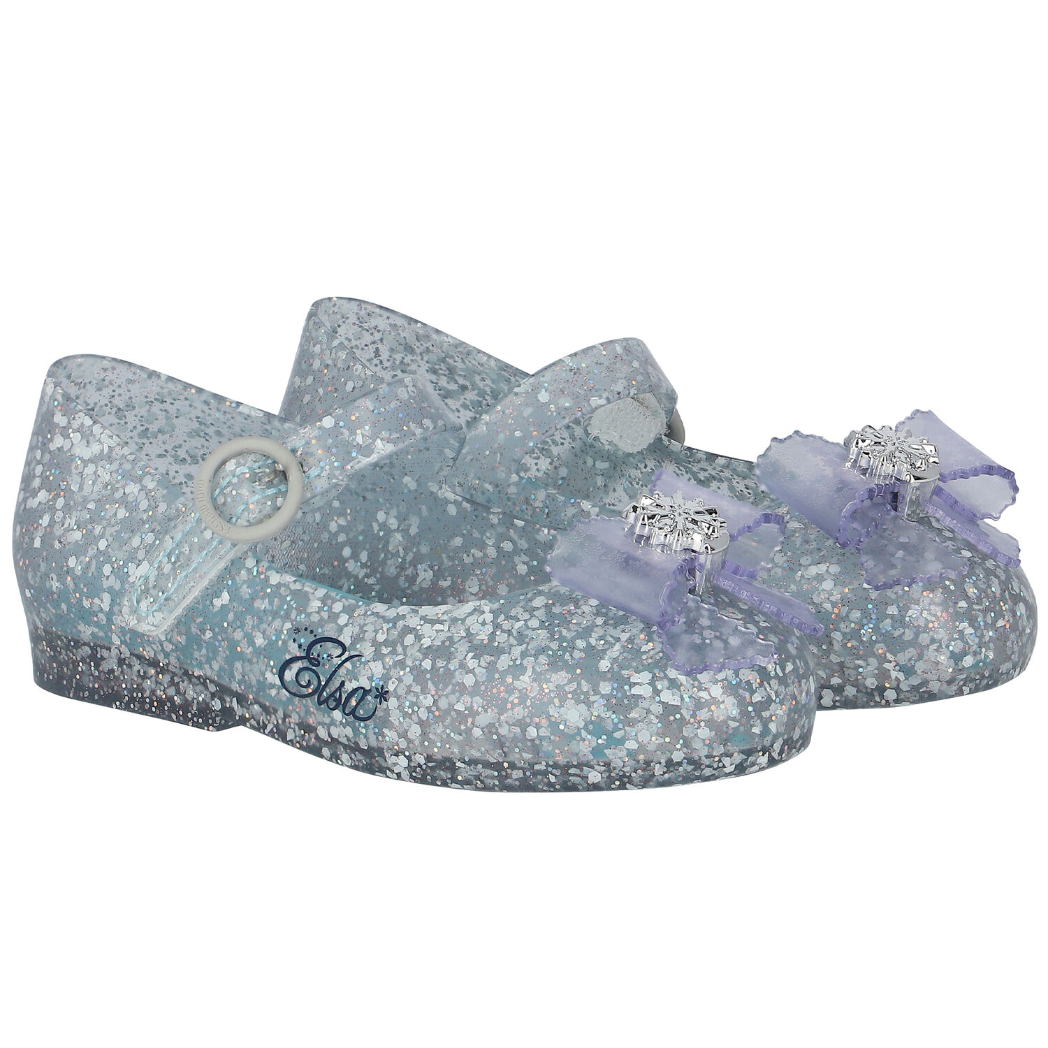 Younger Girls Blue Elsa Jelly Shoes, 1, hi-res image number null