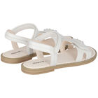 Girls White Crystal & Pearl Embellished Sandals, 1, hi-res