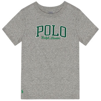 تيشيرت بالشعار باللون الرمادى للاولاد