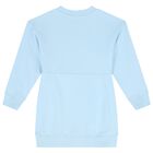 فستان بنات بالشعار باللون الأزرق, 1, hi-res