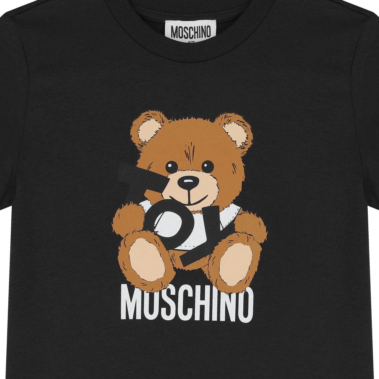 Black Teddy Bear Logo T-Shirt, 6, hi-res image number null