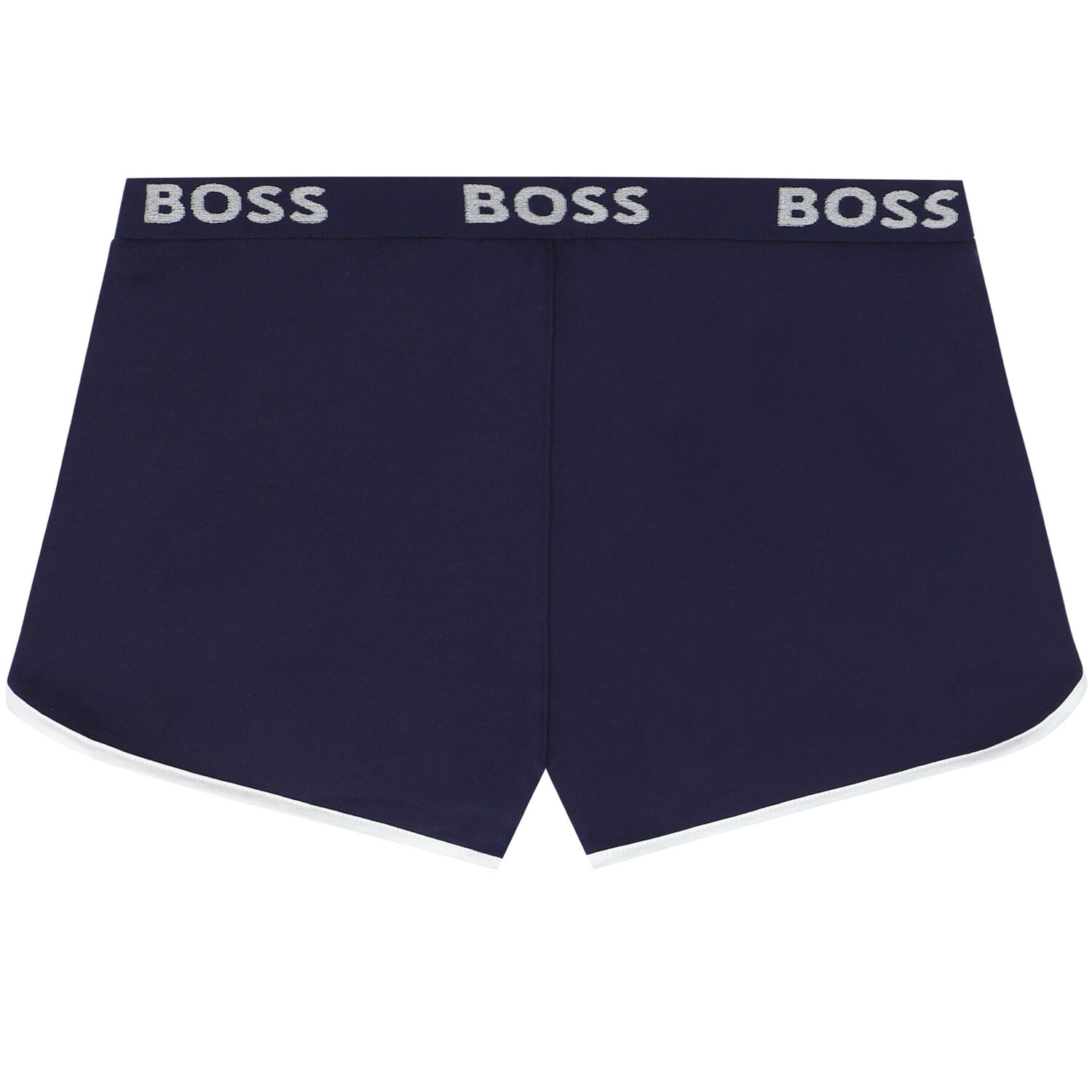 Girls Navy Blue Logo Shorts, 2, hi-res