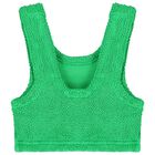 بيكيني بتصميم مجعد باللون الاخضر للبنات, 2, hi-res